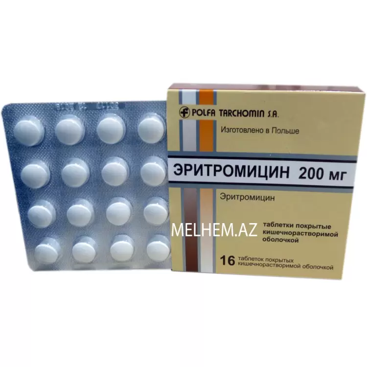 ERİTROMİSİN 200 mq